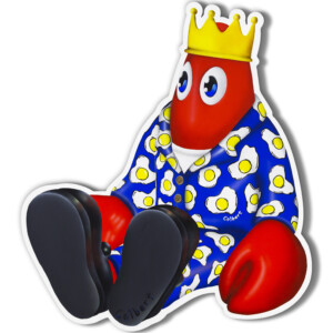 夢見るロブスター 120 x 105 x 5 cm キャンバスに油彩とアクリル絵具