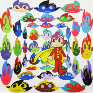 ヴァーチュアル・インサニティー (仮想の狂気) 100 x 100 cm キャンバスにアクリル絵具